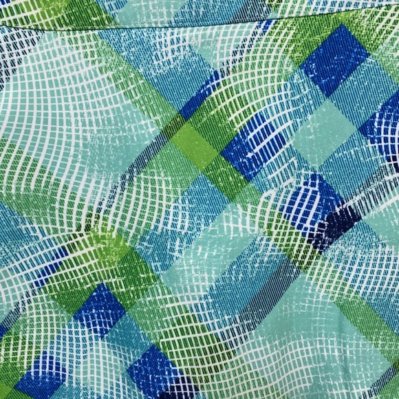 Coral Bay Geo Print Skort Womens 12 Blue Green White Tennis Golf - Picture 5 of 10